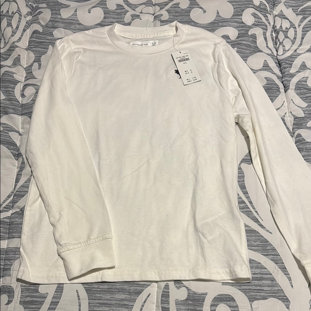 Abercrombie Kids Cream Long Sleeve Tee